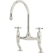 Perrin en Rowe Ionian 2-gats keukenkraan nikkel mat 4192