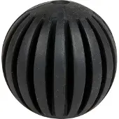 Flamingo hondenspeelgoed – Gladiator Bal Zwart Ø7,5cm – stuiterende speelbal van sterk rubber – apporteer- en kauwspeeltje voor honden