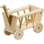 Flamingo - Hayrack wagon in wood, S 20x12x14cm - (540058501034)