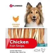 Flamingo Hondensnack – strips met kip & vis – hondensnacks – honden snacks – hondensnoepjes – glutenvrij – zonder toegevoegde suikers – 400g