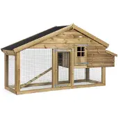 Voldux Romy - Dierenverblijf met ren - Naturel - 160x300x90 cm - Groot - Rechts