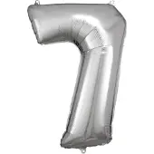 Amscan Folieballon Cijfer 7 Junior 58 X 88 Cm Zilver