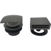 Wiesbaden Set knop/plug badoverloopcomb. +vulfunctie vierkant gunmetal
