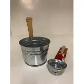 Saunia - Sauna emmer - ouderwets model - met bijpassende lepel