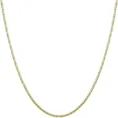Lucardi Dames Ketting Venetiaanse schakel 0,55mm - 14 karaat goud - Ketting - Cadeau - 50 cm - Geelgoud