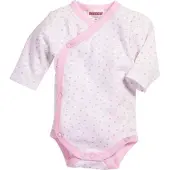 Schnizler romper Wrap Body Ster junior roze/wit