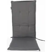Madison Tuinstoelkussen hoge rug 50x123 cm Basic black