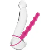 Love Rider Beaded Dual Penetrator Pink - Dildo