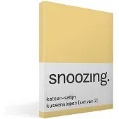 Snoozing katoen-satijn kussenslopen (set van 2)