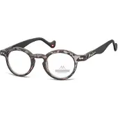 Montana leesbril rond turtle grijs sterkte +3,50 (box69)