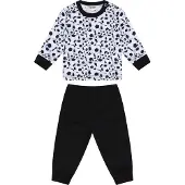 Beeren pyjama Soccer jongens zwart/wit