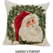 Emme Kussenhoes Kerst Santa's Portrait Sierkussenhoes Sierkussen