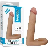 Lovetoy - The Ultra Soft Dude - Dildo met Cockring - Dubbele Penetratie - 16 cm
