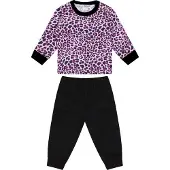 Beeren pyjama Panter meisjes roze/zwart