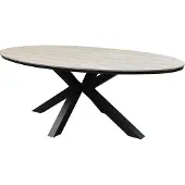 Garden Impressions Edison tafel 220x115xH75 carbon black/light teak polyw