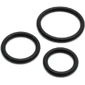 Rimba - Flexibele Siliconen Cockringen Set Ø 30, 40 En 50 mm - Zwart