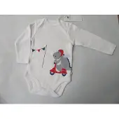 Noukie'S , 2 pack , jongens, lange mouw ,wit ,scooter , 18 maand 86