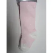 Dirkje , maillots, collant , kousenbroek rose met witte stip 0-6 maand