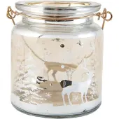 Clayre & Eef | Waxinelichthouder Ø 8*9 cm | Transparant | Glas | 6GL1687