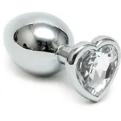 Rimba - Buttplug KLEIN met kristal in Hartvorm (unisex)