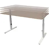 Schaffenburg Verstelbaar Bureau - Linesto 180x90 wit - wit frame