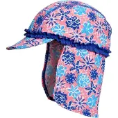 Playshoes zwempet UV-werend Bloemen meisjes 49 cm blauw/roze