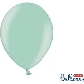 Party Deco Ballonnen Metallic Strong mint groen - 30 cm - 10 stuks