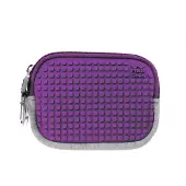 PIXIE CREW opbergtasje met siliconen paneel 15 cm grijs/paars