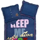 Ldbylittlediva Little Diva Keep Me Hot Kussensloop - 50x60 cm - Blue