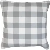 Mars & More chambray kussen grijs ruit 50x50cm