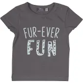 Zero2three newborn babyT-shirt met tekst grijs Grijs/blauw 68