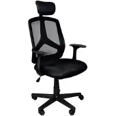 Malatec Ergonomische bureaustoel met hoofdsteun - Zwart