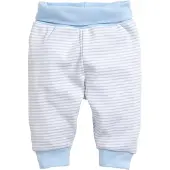 Schnizler babybroek Interlock wit/blauw