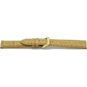 Claudio Calli Horlogeband F339G Croco Beige Goud 18x16 mm