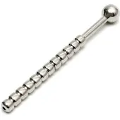 Rimba - Geribbelde Holle Urethral - Plasbuig Plug Ø 10 mm
