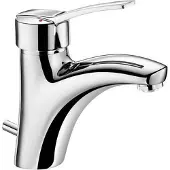 Delabie Wastafelmengkraan EP H.85 L.135 trekplug & hevel volle greep