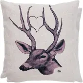 Clayre & Eef Kussenhoes 45x45 cm Hert