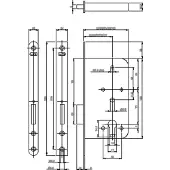Assa Abloy 2455 Kastslot | DM60mm | PC | voorplaat RVS 20x235mm afgerond | DR 1+2+3+4 - 7962026