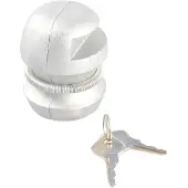 Proplus Compact Koppelingsslot Ø 50 mm – Voor caravan en aanhanger – Inclusief 2 sleutels – Zilver