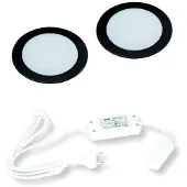 Hera FR-55 LED set van 2 spots 24V zwart