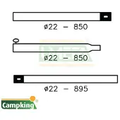 Campking Nokstok 180-220cm, 22mm staal