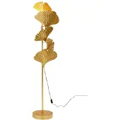 Kare Design vloerlamp Yuva, messing / goud, Woon-/ Eetkamer, metaal, Design, vloerlamp