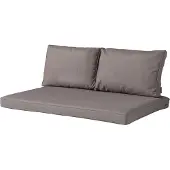 Madison - Loungekussen - Tuinkussen - Palletkussen - Rugkussen - 3-delig - 120 x 80cm - Panama Taupe