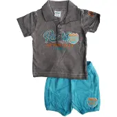 Dirkje 2-delig setje Racing washed grey maat 80