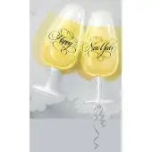 Amscan SuperShape New Year Toast FoilBalloon P35 Packaged