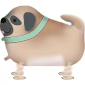 Amscan - Hello Pets - Airwalker mopshond