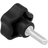 ABC-led M6 sterknop met draadeind - 32mm
