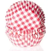 House of Marie Cupcake Vormpjes Ruit Rood - pk/50