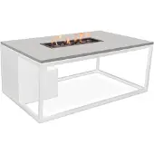 Cosi Fires Cosiloft lounge vuurtafel 120 cm wit - grey top