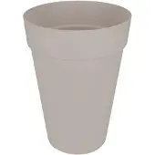 You do it Loft Urban Rond Hoog 42 - Grote Bloempot voor Buiten - Waterreservoir - 100% Gerecycled Plastic - Ø 42.0 x H 56.0 cm - Warm grijs